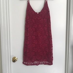 Maroon lace dress